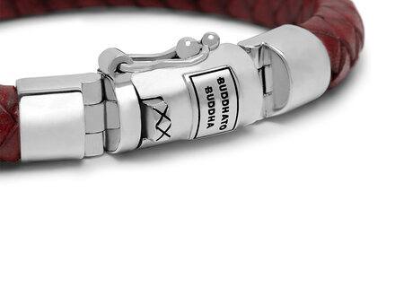 Buddha to Buddha Ben Small leather Rood armband 180RD E