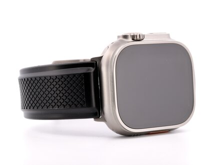 PvZ/Apple Watch Band Ultra titanium band Caoutchouc zwart 24mm PvZ/Apple Watch Band Ultra titanium band Caoutchouc zwart 24mm