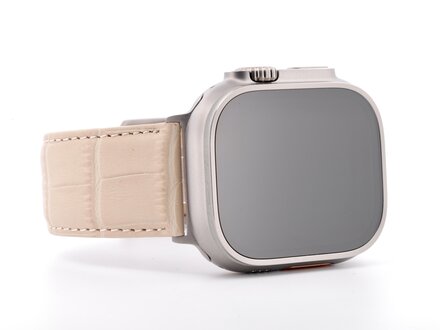 PvZ/Apple Watch Band Ultra Titanium band rundleer caramel 24mm PvZ/Apple Watch Band Ultra Titanium band rundleer caramel 24mm