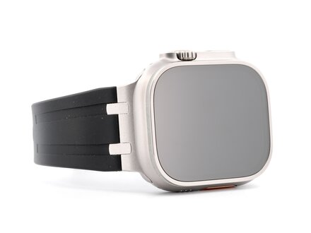 PvZ/Apple Watch Band AP style zwart rubber band mat PvZ/Apple Watch Band AP style zwart rubber band mat