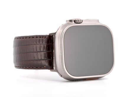 PvZ/Apple Watch Band Ultra titanium band tejuprint donkerbruin 24mm PvZ/Apple Watch Band Ultra titanium band tejuprint donkerbruin 24mm