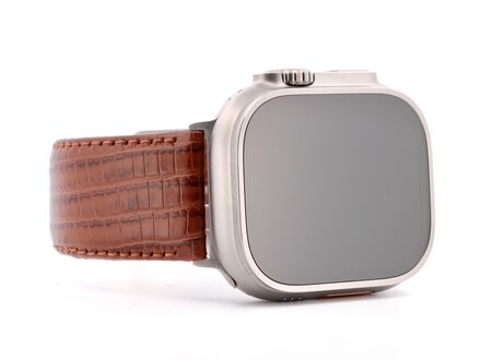 PvZ/Apple Watch Band Ultra titanium band tejuprint middenbruin 24mm PvZ/Apple Watch Band Ultra titanium band tejuprint middenbruin 24mm