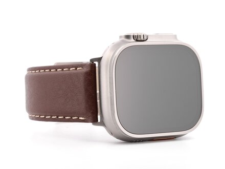 PvZ/Apple Watch Band Ultra titanium band WV Aviator donkerbruin 24mm PvZ/Apple Watch Band Ultra titanium band WV Aviator donkerbruin 24mm