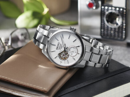 Seiko Presage Sharp Edged Open Hart SPB415J1