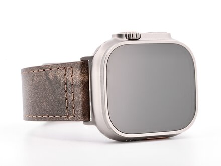 PvZ/Apple Watch Band Ultra titanium Band Italia taupe paardenleer PvZ/Apple Watch Band Ultra titanium Band Italia taupe paardenleer