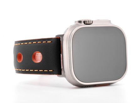 PvZ/Apple Watch Band Ultra titanium Drift 195D Limited Edition zwart/oranje PvZ/Apple Watch Band Ultra titanium Drift 195D Limited Edition zwart/oranje