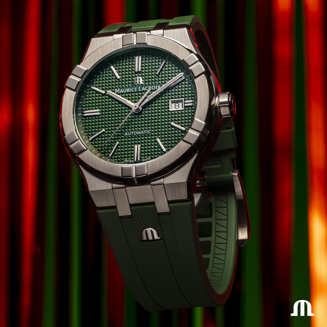 Maurice lacroix aikon green dial sale