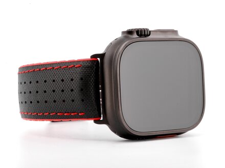 PvZ/Apple Watch Band Ultra Black Titanium Robby sport black/red 24mm PvZ/Apple Watch Band Ultra Black Titanium Robby sport black/red 24mm