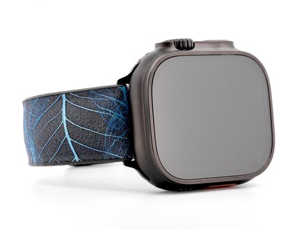 PvZ/Apple Watch Band Ultra titanium Leaf blauw/zwart animalfree sport 22mm PvZ/Apple Watch Band Ultra titanium Leaf blauw/zwart animalfree sport 22mm