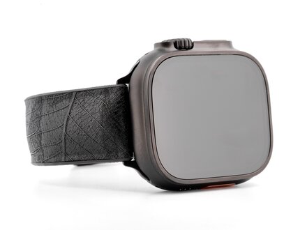 PvZ/Apple Watch Band Ultra Black Titanium Leaf zwart animalfree sport 22mm PvZ/Apple Watch Band Ultra Black Titanium Leaf zwart animalfree sport 22mm