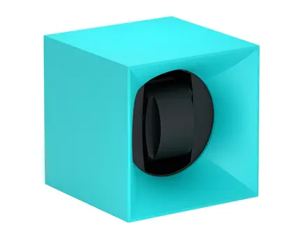 Swiss Kubik Startbox Soft touch turquoise watch winder