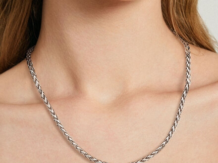 glow Open Spiga zilver collier 50cm 102.0258.50 glow Open Spiga zilver collier 50cm 102.0258.50