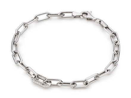 glow Paperclip zilver Armband 19cm 104.0992.19 glow Paperclip zilver Armband 19cm 104.0992.19