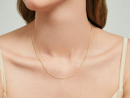 glow goud 14k anker collier 50cm 201.2950 glow goud 14k anker collier 50cm 201.2950