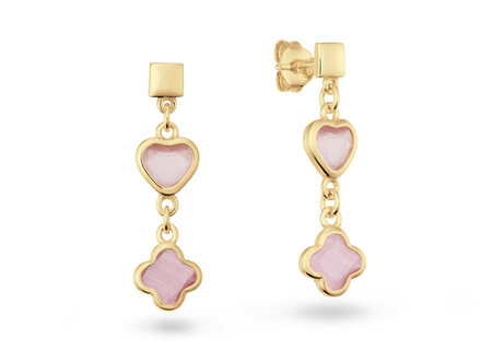 glow zilver verguld oorstekers hart pale pink 106.8625.00 glow zilver verguld oorstekers hart pale pink 106.8625.00
