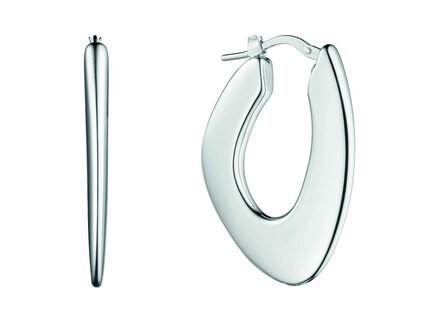 glow Chuncky Chic zilver ovale oorringen 107.0679.00 glow Chuncky Chic zilver ovale oorringen 107.0679.00