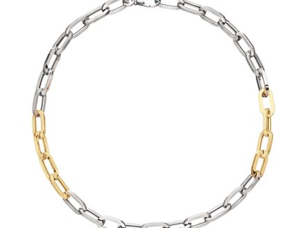 glow Paperclip bicolor collier 50cm 102.0687.50 glow Paperclip bicolor collier 50cm 102.0687.50