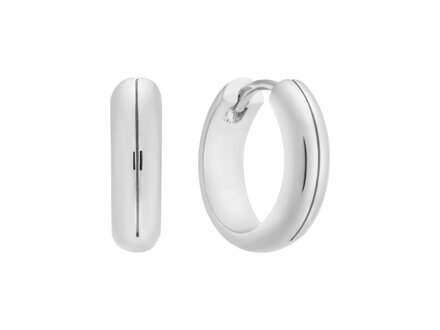 glow Premium Hoops zilver klapcreolen 12x4mm 107.2660.12 glow Premium Hoops zilver klapcreolen 12x4mm 107.2660.12