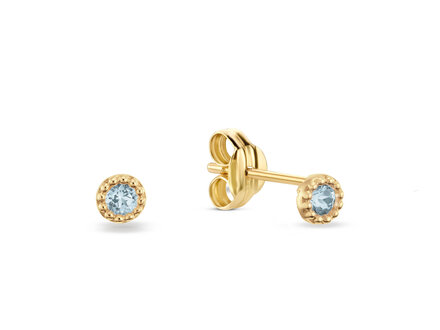 Jackie Gold Grimaldi London Blue Topaz Studs JKE25.512