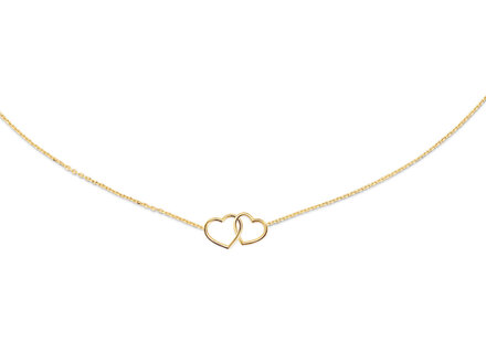 Jackie Gold Double Heart Necklace JKN23.049