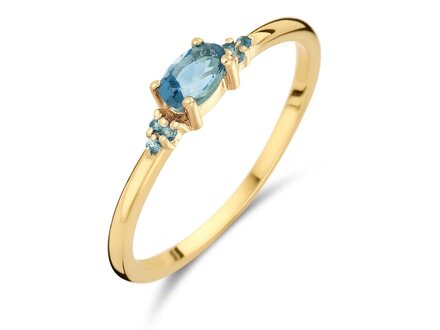 Jackie Gold Vintage London Blue Topaz ring JKR24.449