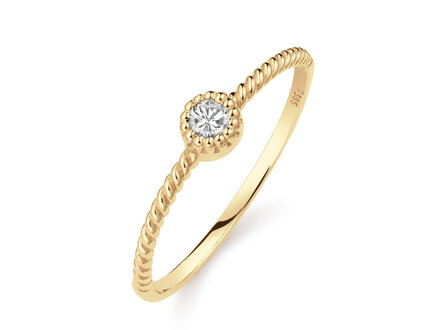 Jackie Gold Grimaldi White Topaz Ring JKR25.511