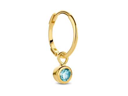 Jackie Gold Blue Topaz Single earring JKS21.008