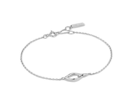 Ania Haie Making Waves Link zilver gerodineerd armband B044-01H