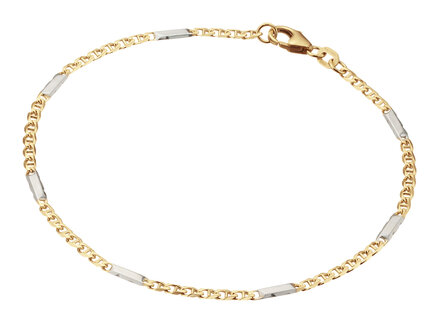 glow 14kt bicolor armband 19cm 204.5001.19