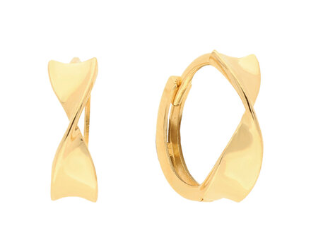 glow 14k geelgoud wokkel klapcreolen 10mm 207.2123.00