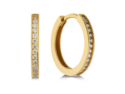 glow 14k geelgoud Premium Hoops creolen 12mm 207.0170.12