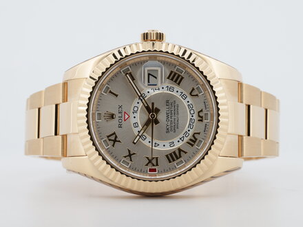 Rolex Rolex Sky-Dweller 326938 Silver Roman Dial 2016 Like New Full Set Fresh Service