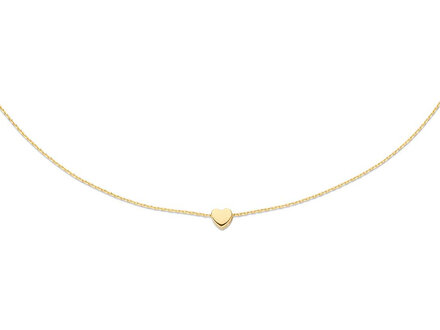 Jackie 14k geelgoud Plain Heart Necklace JKN20.047