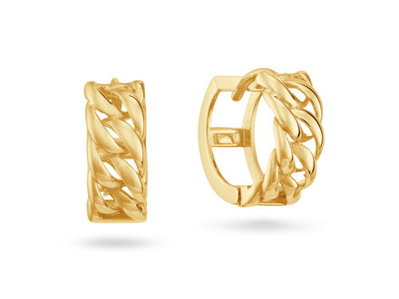 Jackie 14k geelgoud Chain Hoops creolen 11mm JKE25.574