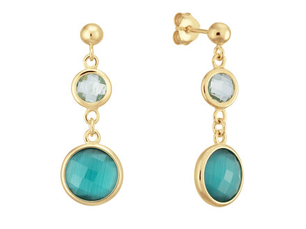 glow Colors from Nature Blue Green kleursteen oorstekers 106.8620.00