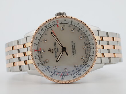 Breitling Breitling Navitimer 36 U17327 Mother Of Pearl Diamond Dial 2024 Like New Full Set