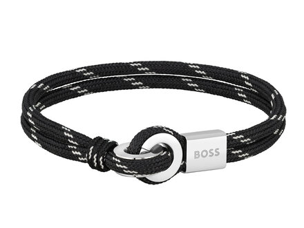Boss Thad Sport nylon armband zwart 19cm HBJ1580469M