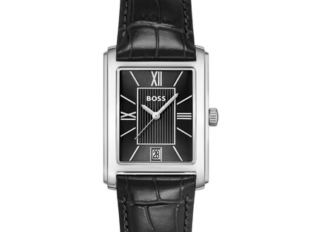 Boss Principle Dress leer zwart 39mm HB1514277