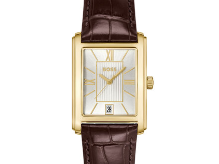 Boss Principle Dress leer bruin 39mm HB1514300