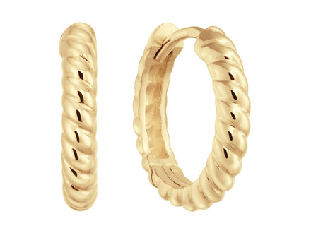 glow 14k Yellow gold klapcreolen 12mm 207.1222.00