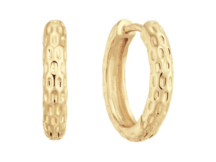 glow 14k Yellow gold klapcreolen honingraat 207.1220.00