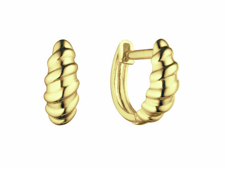 glow 14k Yellow gold oorstekers croissant 206.0200.00