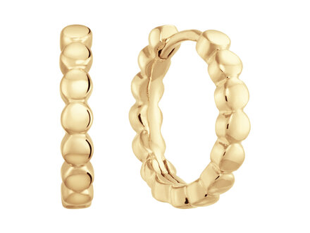 glow 14k Yellow Gold klapcreolen dots vlak 207.1221.00