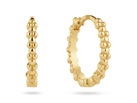 glow 14k Yellow gold klapoorringen 10mm 207.0289.00