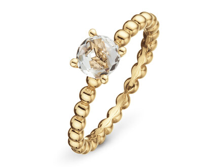 glow 14k Yellow gold Bubble Ring Wit Topaas mt 54 214.2302