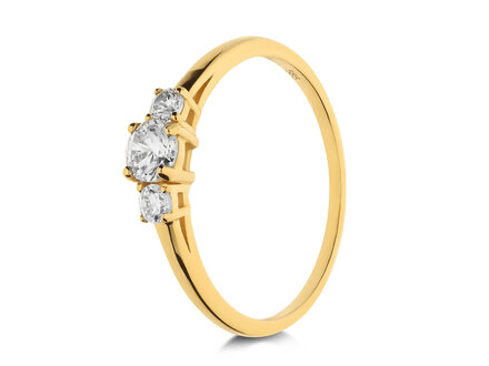 glow 14k Yellow gold ring zirconia mt 54 214.2098