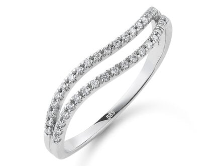 Yara 14k witgoud Infini ring 0,15ct Labgrown mt 54 268R.2016.015