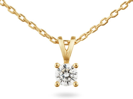 Yara 14k geelgoud solitaire collier 1/0,30ct labgrown 260N.1004.030