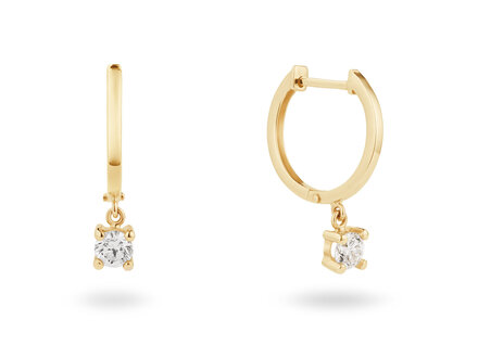 Yara 14k geelgoud solitaire oorringen 2/0,30ct labgrown 264H.1004.030