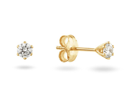 Yara 14k geelgoud solitaire oorstekers 2/0,30ct labgrown 260E.1006.030